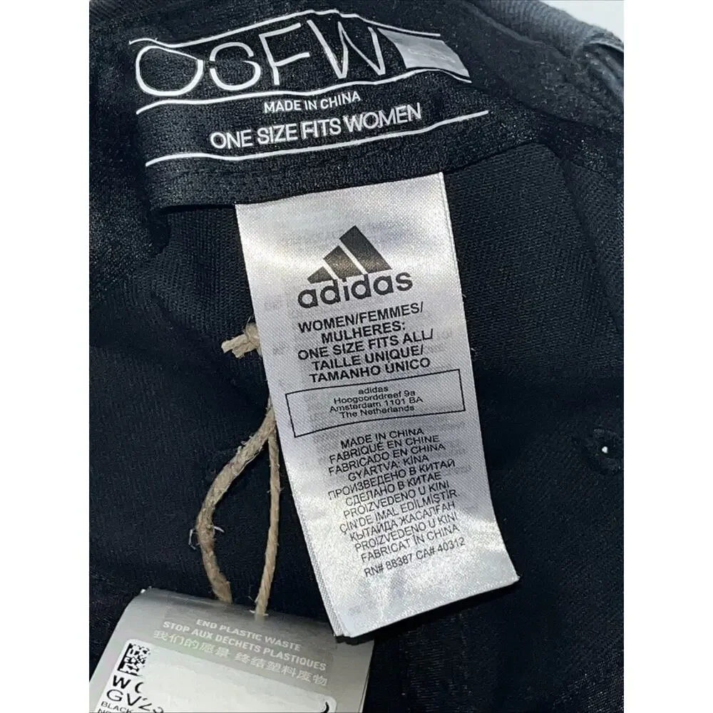 ADIDAS GOLF COAT OF ARMS - BLACK NEWCASTLE- ADJUSTABLE WOMEN HAT CAP NWT NEW